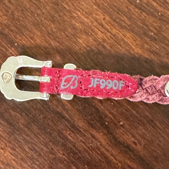 NWOT Brighton DAISY BANDIT Silver/Lipstick Red Leather Bracelet $52 reta… - Picture 3 of 4